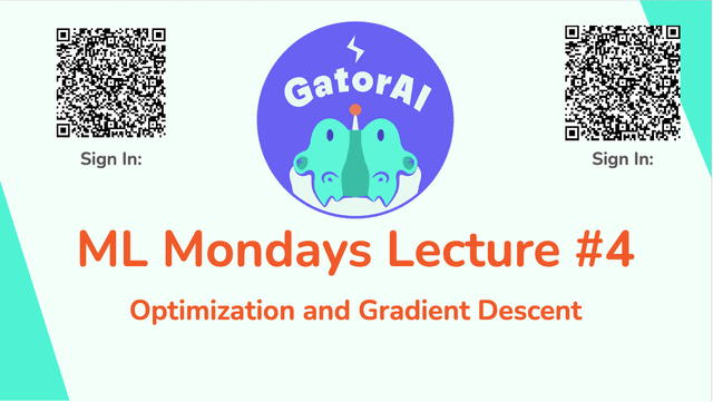 AL/ML Lecture #4 : Optimization and Gradient Descent image